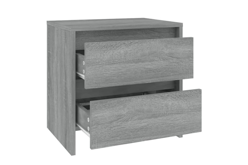 Sängbord 2 st grå sonoma-ek 45x34,5x44,5 cm spånskiva - Grå - Möbler - Bord & matgrupper - Avlastningsbord - Sängbord & nattduksbord