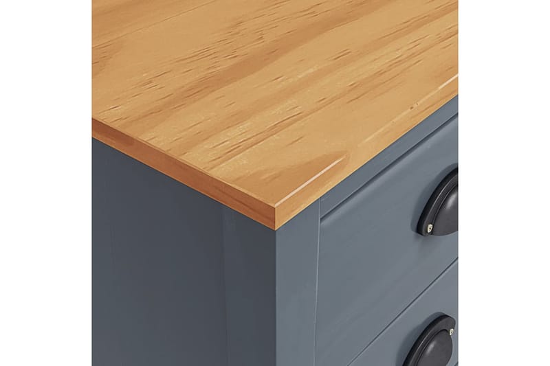 Sängbord 2 st Hill Range 46x35x49,5 cm massiv furu - Grå - Möbler - Bord & matgrupper - Avlastningsbord - Sängbord & nattduksbord