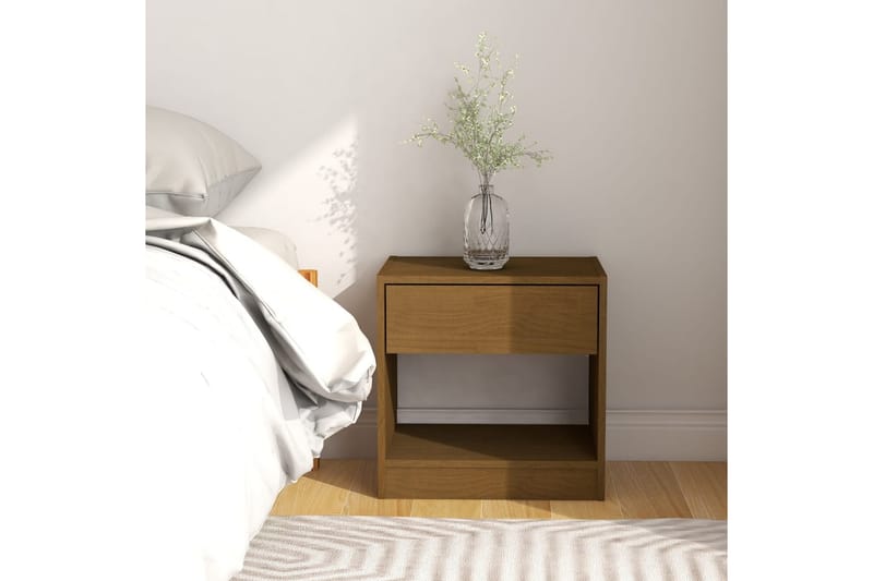Sängbord 2 st honungsbrun 40x31x40 cm massiv furu - Brun - Möbler - Bord & matgrupper - Avlastningsbord - Sängbord & nattduksbord
