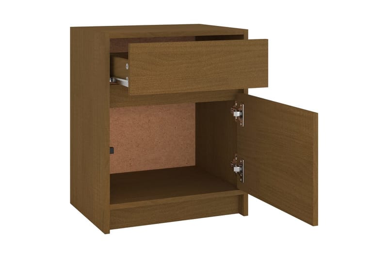 Sängbord 2 st honungsbrun 40x31x50 cm massivt furu - Brun - Sängbord & nattduksbord