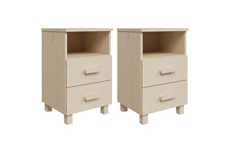 Sängbord 2 st honungsbrun 40x35x62 cm massiv furu - Brun - Möbler - Bord & matgrupper - Avlastningsbord - Sängbord & nattduksbord