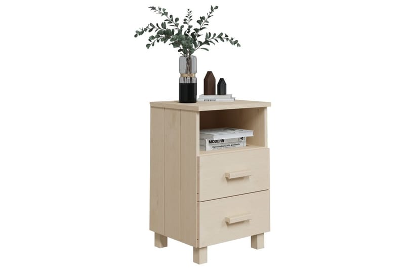 Sängbord 2 st honungsbrun 40x35x62 cm massiv furu - Brun - Möbler - Bord & matgrupper - Avlastningsbord - Sängbord & nattduksbord