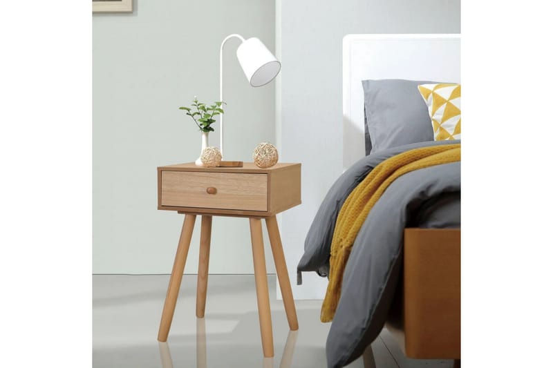 Sängbord 2 st massiv furu 40x30x61 cm brun - Brun - Möbler - Bord & matgrupper - Avlastningsbord - Sängbord & nattduksbord