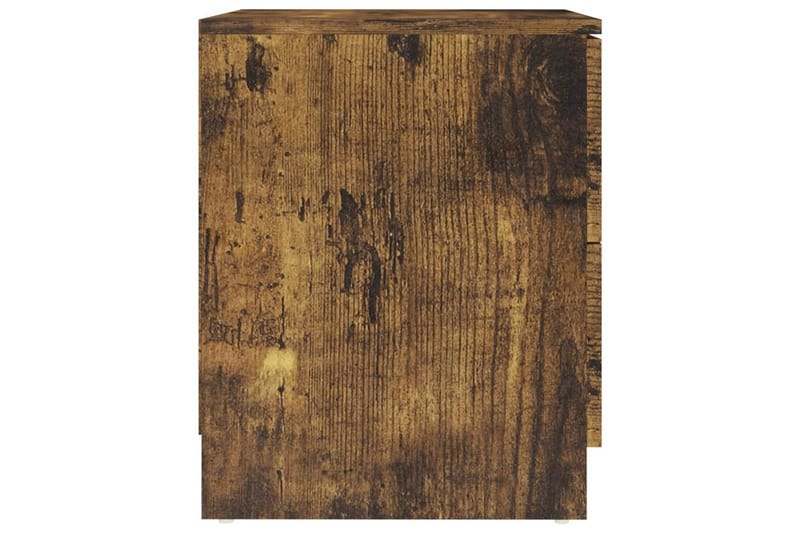 Sängbord 2 st rökfärgad ek 40x40x50 cm spånskiva - Brun - Möbler - Bord & matgrupper - Avlastningsbord - Sängbord & nattduksbord