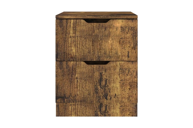 Sängbord 2 st rökfärgad ek 40x40x50 cm spånskiva - Brun - Möbler - Bord & matgrupper - Avlastningsbord - Sängbord & nattduksbord