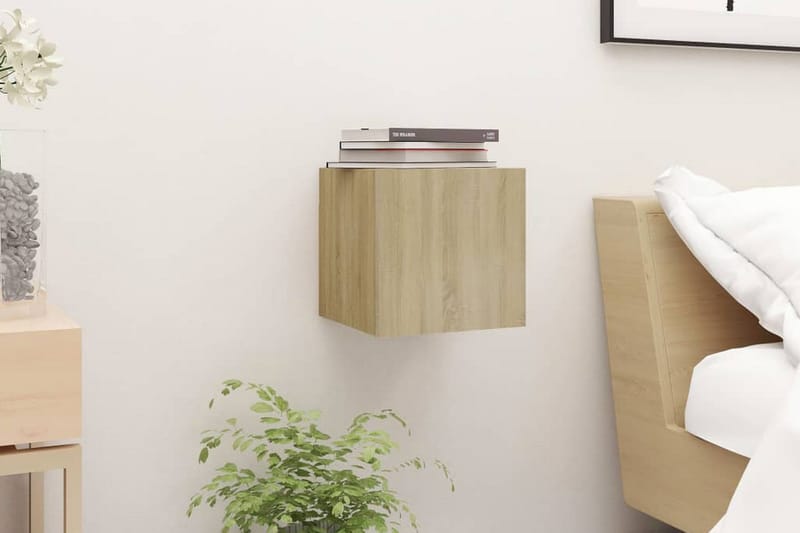 Sängbord 2 st sonoma ek 30,5x30x30 cm spånskiva - Brun - Möbler - Bord & matgrupper - Avlastningsbord - Sängbord & nattduksbord