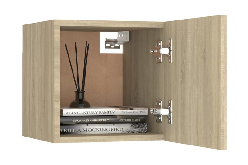 Sängbord 2 st sonoma ek 30,5x30x30 cm spånskiva - Brun - Möbler - Bord & matgrupper - Avlastningsbord - Sängbord & nattduksbord