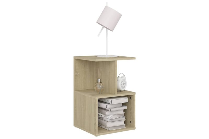 Sängbord 2 st Sonoma-ek 35x35x55 cm spånskiva - Brun - Möbler - Bord & matgrupper - Avlastningsbord - Sängbord & nattduksbord