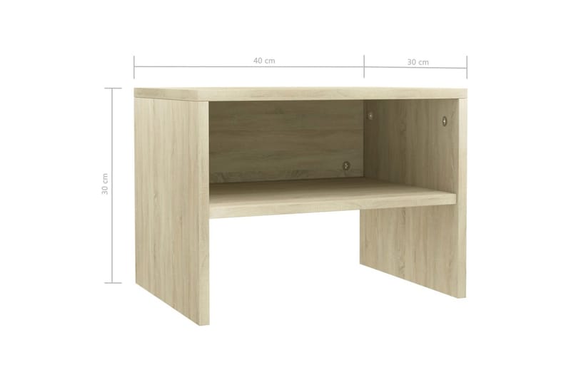 Sängbord 2 st sonoma ek 40x30x30 cm spånskiva - Brun - Sängbord & nattduksbord