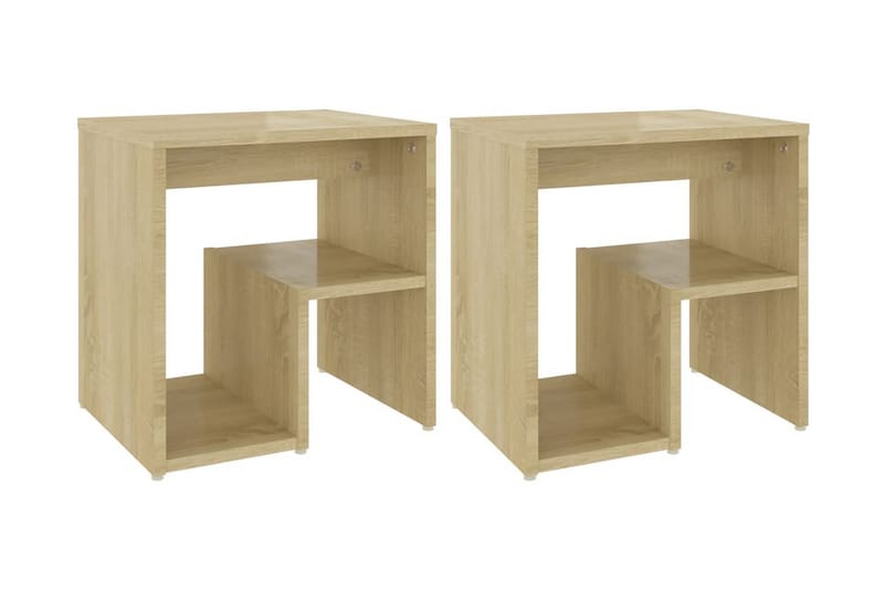 Sängbord 2 st sonoma-ek 40x30x40 cm spånskiva - Brun - Möbler - Bord & matgrupper - Avlastningsbord - Sängbord & nattduksbord