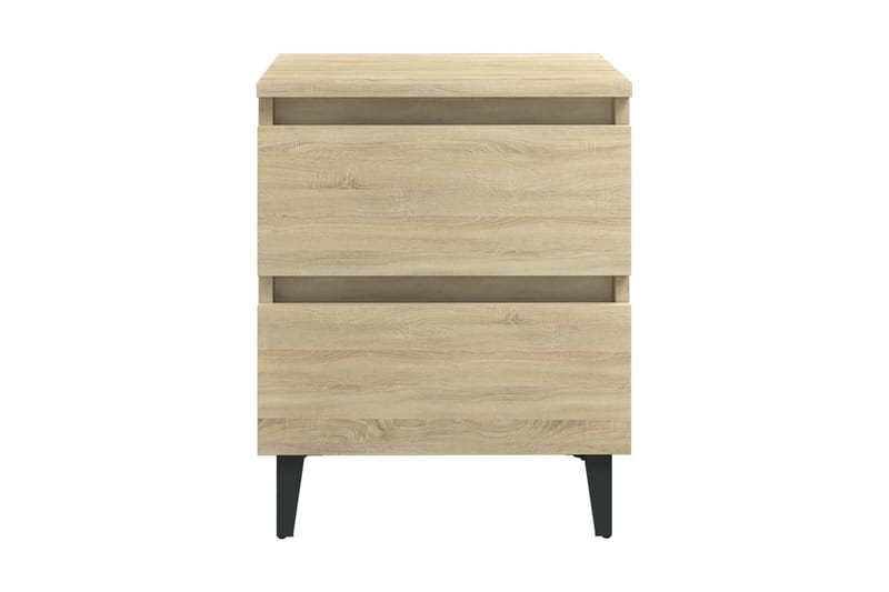 Sängbord 2 st sonoma-ek 40x35x50 cm spånskiva - Brun - Möbler - Bord & matgrupper - Avlastningsbord - Sängbord & nattduksbord