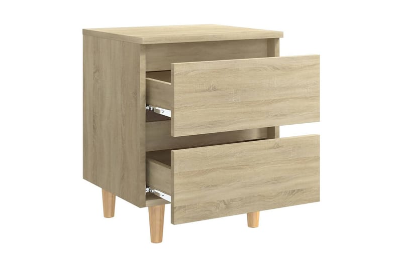 Sängbord 2 st sonoma-ek 40x35x50 cm spånskiva - Brun - Möbler - Bord & matgrupper - Avlastningsbord - Sängbord & nattduksbord