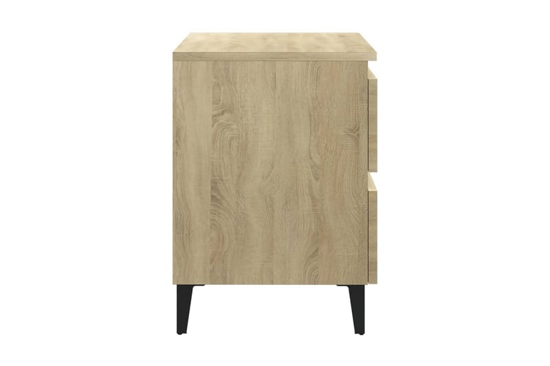 Sängbord 2 st sonoma-ek 40x35x50 cm spånskiva - Brun - Möbler - Bord & matgrupper - Avlastningsbord - Sängbord & nattduksbord