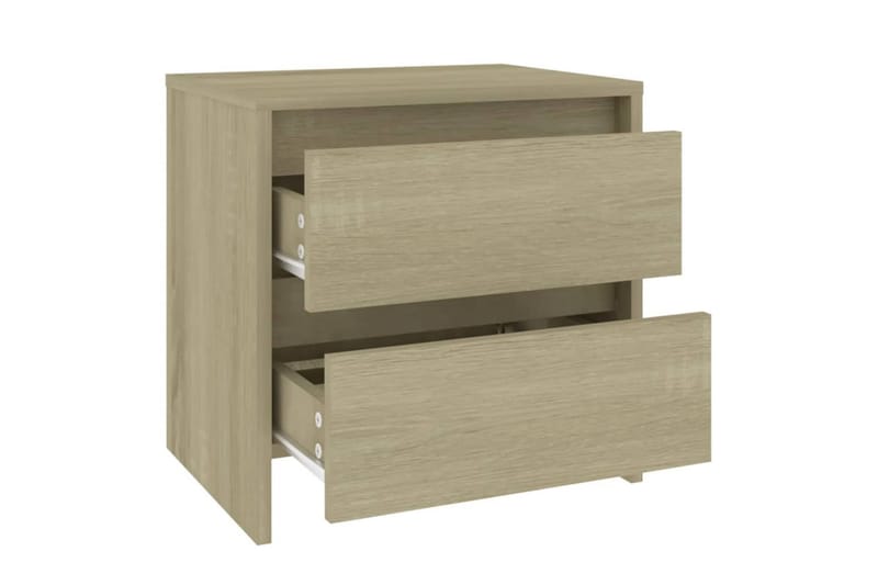 Sängbord 2 st sonoma ek 45x34,5x44,5 cm spånskiva - Brun - Möbler - Bord & matgrupper - Avlastningsbord - Sängbord & nattduksbord