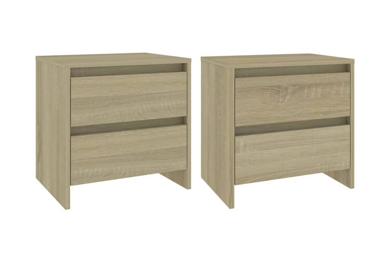 Sängbord 2 st sonoma ek 45x34,5x44,5 cm spånskiva - Brun - Möbler - Bord & matgrupper - Avlastningsbord - Sängbord & nattduksbord