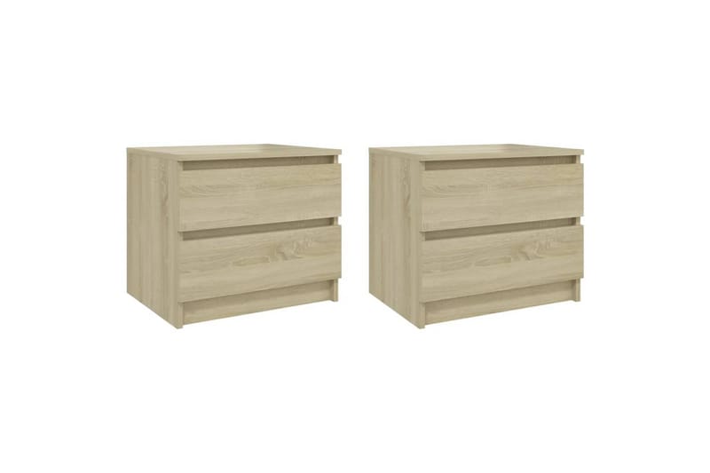 Sängbord 2 st sonoma-ek 50x39x43,5 cm spånskiva - Brun - Möbler - Bord & matgrupper - Avlastningsbord - Sängbord & nattduksbord