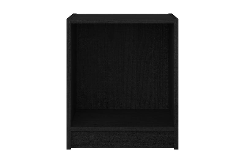Sängbord 2 st svart 35,5x33,5x41,5 cm massivt furu - Svart - Sängbord & nattduksbord