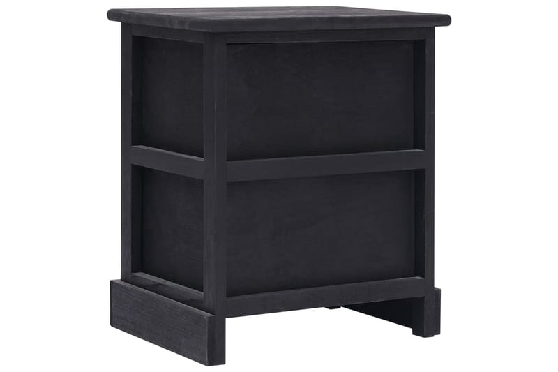 Sängbord 2 st svart 38x28x45 cm kejsarträ - Svart - Möbler - Bord & matgrupper - Avlastningsbord - Sängbord & nattduksbord