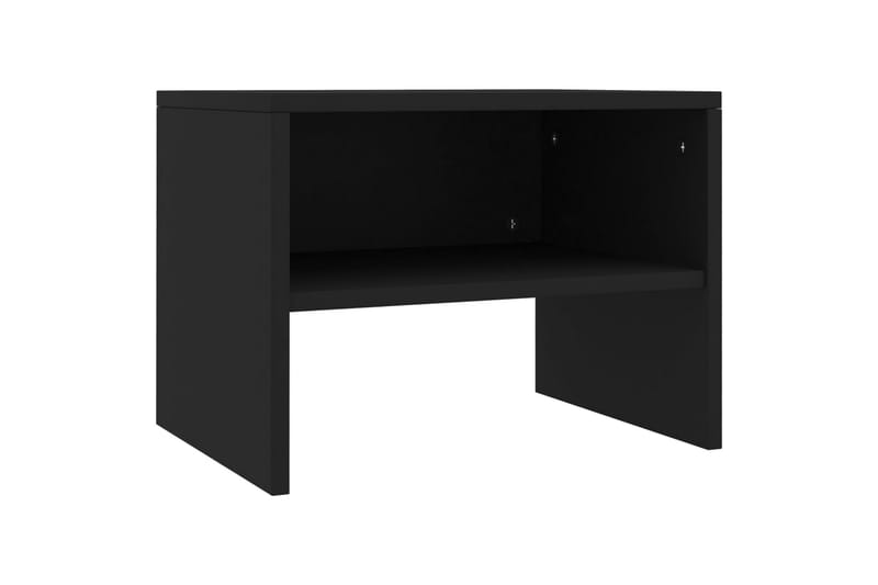Sängbord 2 st svart 40x30x30 cm spånskiva - Svart - Möbler - Bord & matgrupper - Avlastningsbord - Sängbord & nattduksbord
