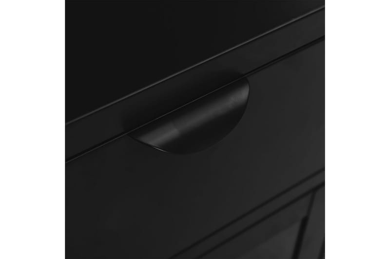 Sängbord 2 st svart 40x30x54,5 cm stål och glas - Svart - Sängbord & nattduksbord