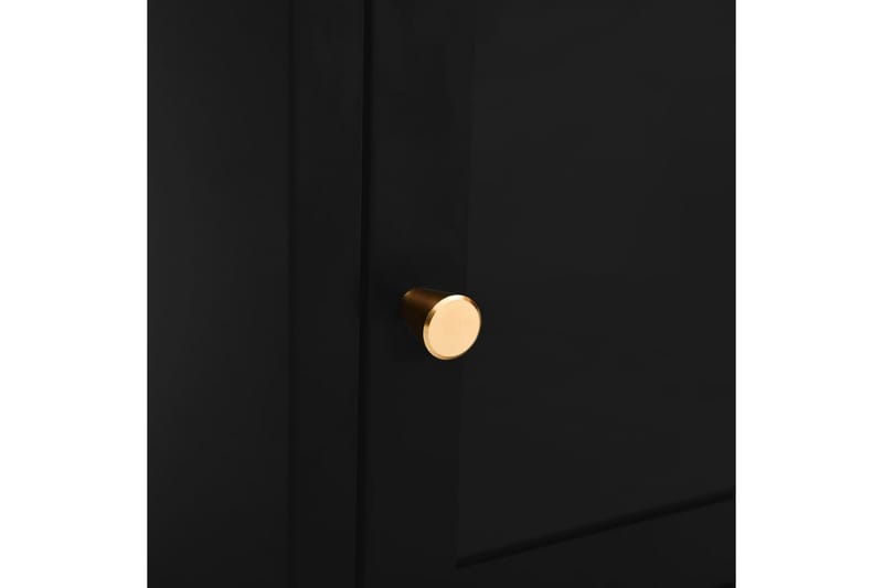 Sängbord 2 st svart 40x30x54,5 cm st�ål och glas - Svart - Möbler - Bord & matgrupper - Avlastningsbord - Sängbord & nattduksbord