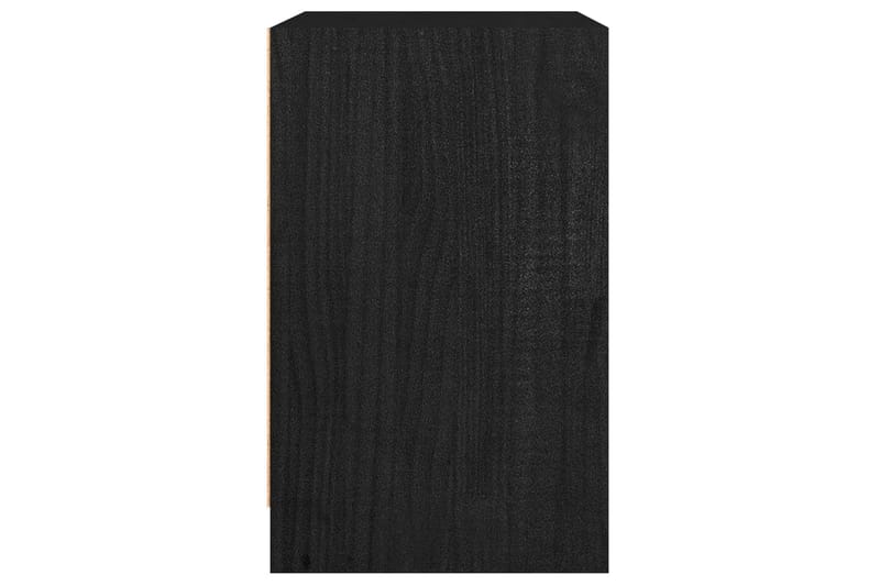 Sängbord 2 st svart 40x31x50 cm massivt furu - Svart - Möbler - Bord & matgrupper - Avlastningsbord - Sängbord & nattduksbord