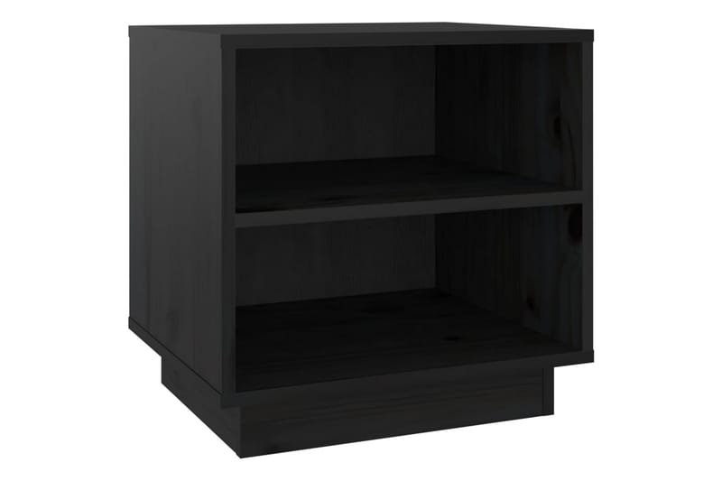 Sängbord 2 st svart 40x34x40 cm massiv furu - Svart - Möbler - Bord & matgrupper - Avlastningsbord - Sängbord & nattduksbord