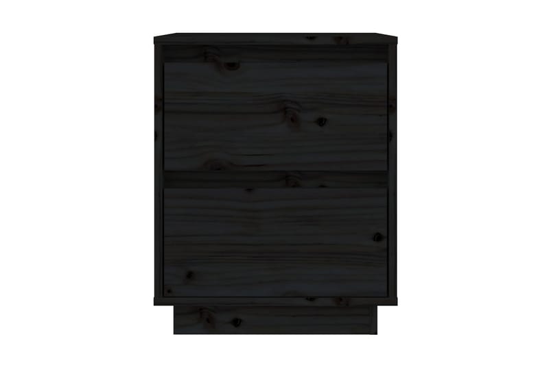Sängbord 2 st svart 40x35x50 cm massiv furu - Svart - Möbler - Bord & matgrupper - Avlastningsbord - Sängbord & nattduksbord