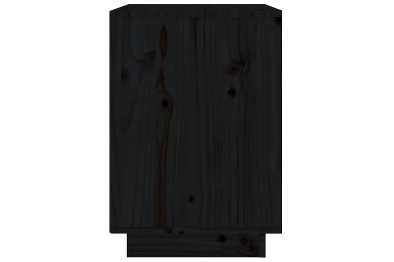 Sängbord 2 st svart 40x35x50 cm massiv furu - Svart - Möbler - Bord & matgrupper - Avlastningsbord - Sängbord & nattduksbord