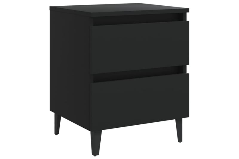 Sängbord 2 st svart 40x35x50 cm spånskiva - Svart - Möbler - Bord & matgrupper - Avlastningsbord - Sängbord & nattduksbord