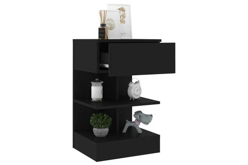 Sängbord 2 st svart 40x35x65 cm - Svart - Möbler - Bord & matgrupper - Avlastningsbord - Sängbord & nattduksbord