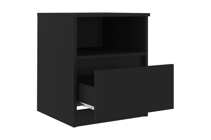 Sängbord 2 st svart 40x40x50cm spånskiva - Svart - Sängbord & nattduksbord