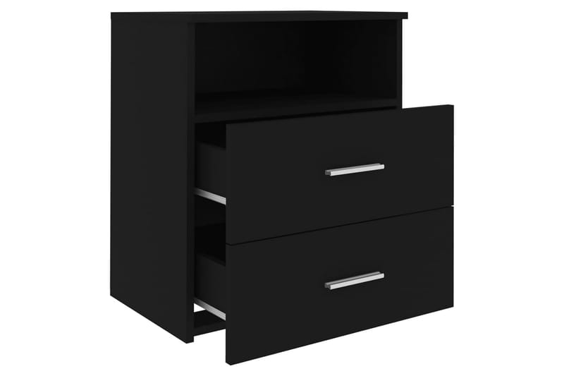 Sängbord 2 st svart 50x32x60 cm spånskiva - Svart - Möbler - Bord & matgrupper - Avlastningsbord - Sängbord & nattduksbord