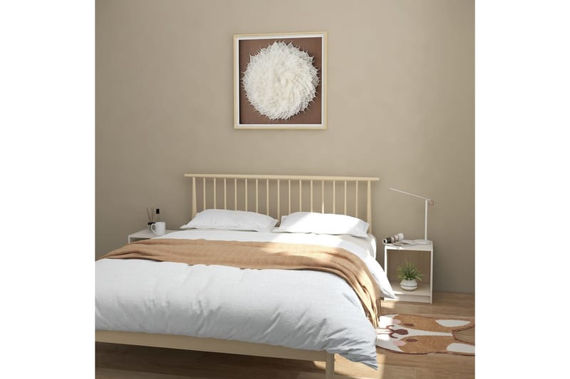 Sängbord 2 st vit 35,5x33,5x41,5 cm massivt furu - Vit - Sängbord & nattduksbord