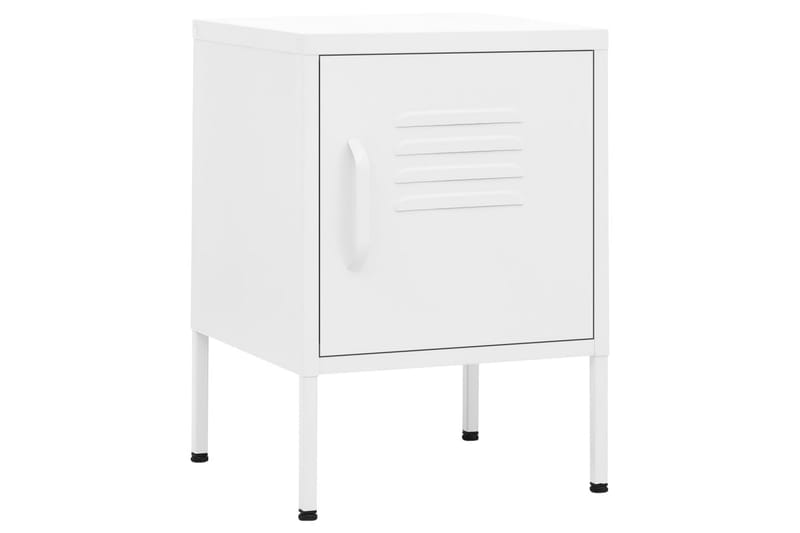 Sängbord 2 st vit 35x35x51 cm stål - Vit - Möbler - Bord & matgrupper - Avlastningsbord - Sängbord & nattduksbord
