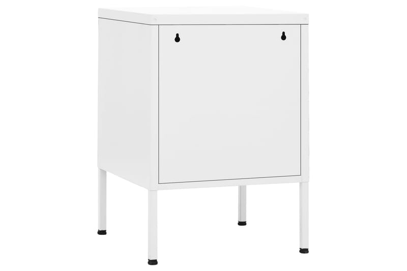 Sängbord 2 st vit 35x35x51 cm stål - Vit - Möbler - Bord & matgrupper - Avlastningsbord - Sängbord & nattduksbord