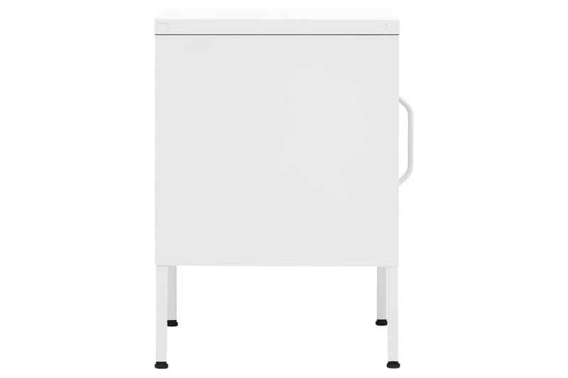 Sängbord 2 st vit 35x35x51 cm stål - Vit - Möbler - Bord & matgrupper - Avlastningsbord - Sängbord & nattduksbord