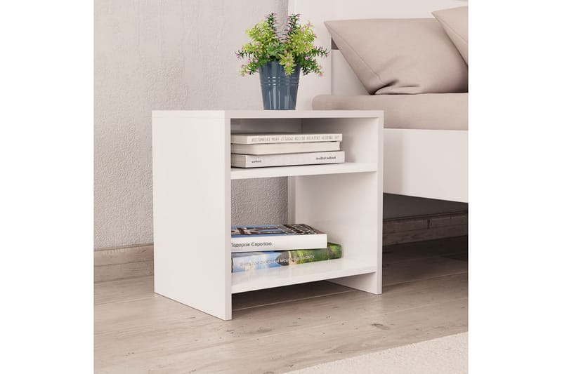 Sängbord 2 st vit 40x30x40 cm spånskiva - Vit - Möbler - Bord & matgrupper - Avlastningsbord - Sängbord & nattduksbord