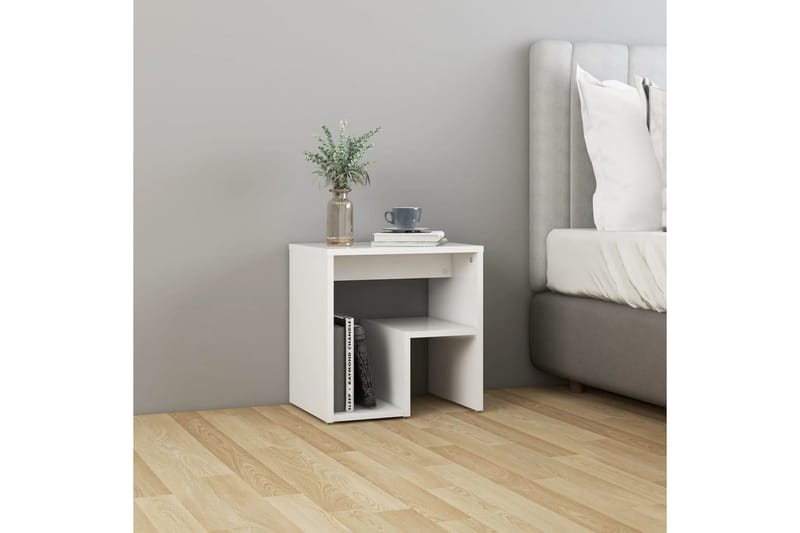 Sängbord 2 st vit 40x30x40 cm spånskiva - Vit - Möbler - Bord & matgrupper - Avlastningsbord - Sängbord & nattduksbord