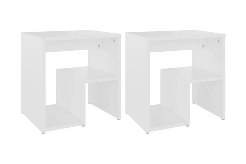Sängbord 2 st vit 40x30x40 cm spånskiva - Vit - Möbler - Bord & matgrupper - Avlastningsbord - Sängbord & nattduksbord