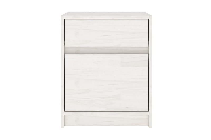Sängbord 2 st vit 40x31x50 cm massivt furu - Vit - Möbler - Bord & matgrupper - Avlastningsbord - Sängbord & nattduksbord