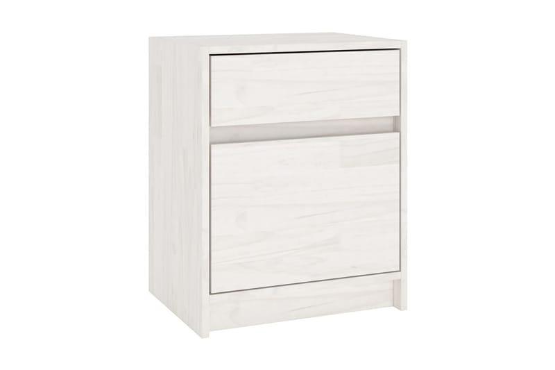 Sängbord 2 st vit 40x31x50 cm massivt furu - Vit - Möbler - Bord & matgrupper - Avlastningsbord - Sängbord & nattduksbord