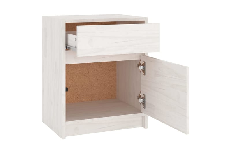 Sängbord 2 st vit 40x31x50 cm massivt furu - Vit - Möbler - Bord & matgrupper - Avlastningsbord - Sängbord & nattduksbord