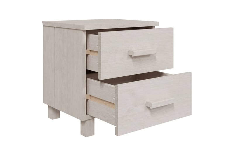 Sängbord 2 st vit 40x35x44,5 cm massiv furu - Vit - Möbler - Bord & matgrupper - Avlastningsbord - Sängbord & nattduksbord