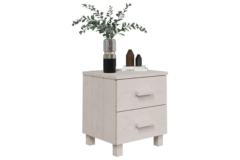 Sängbord 2 st vit 40x35x44,5 cm massiv furu - Vit - Möbler - Bord & matgrupper - Avlastningsbord - Sängbord & nattduksbord