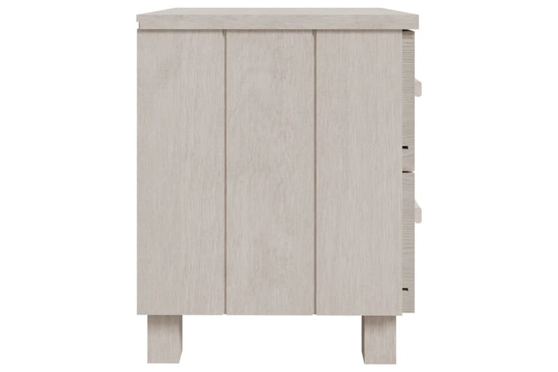 Sängbord 2 st vit 40x35x44,5 cm massiv furu - Vit - Sängbord & nattduksbord