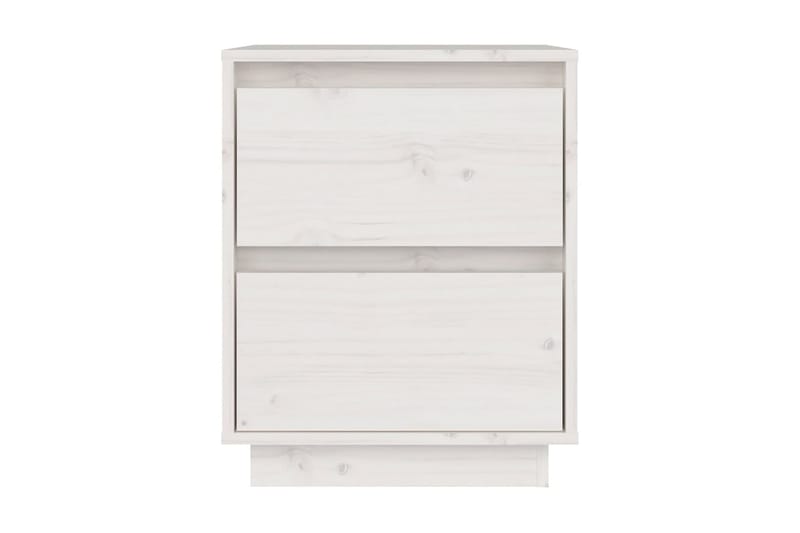 Sängbord 2 st vit 40x35x50 cm massiv furu - Vit - Sängbord & nattduksbord