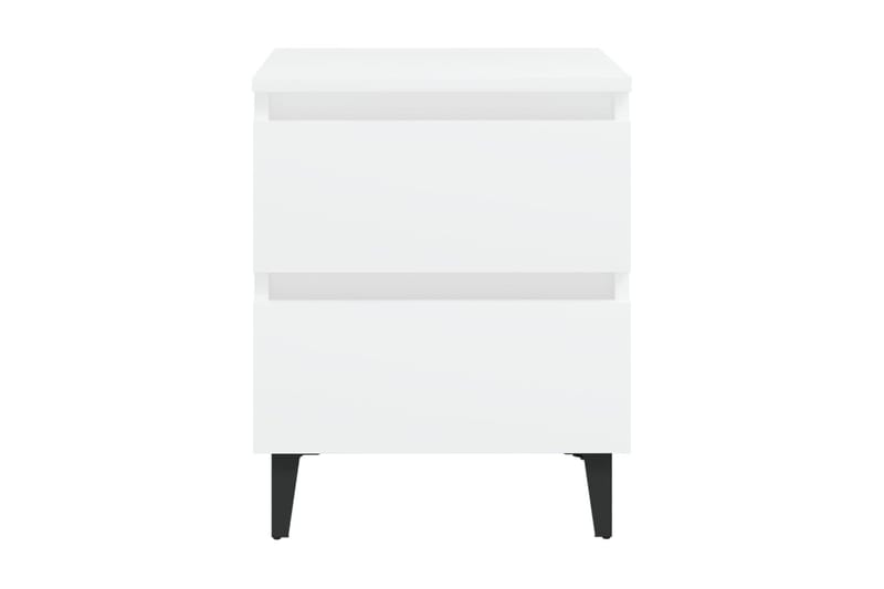 Sängbord 2 st vit 40x35x50 cm spånskiva - Vit - Sängbord & nattduksbord