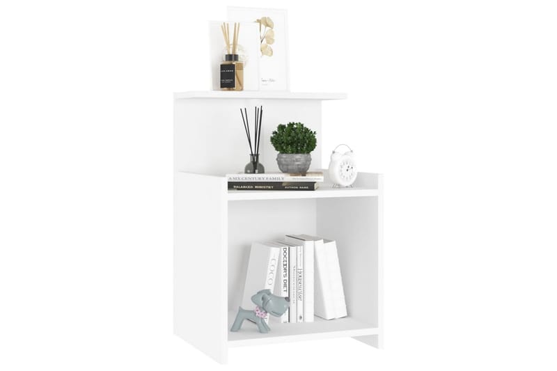 Sängbord 2 st vit 40x35x60 cm spånskiva - Vit - Möbler - Bord & matgrupper - Avlastningsbord - Sängbord & nattduksbord