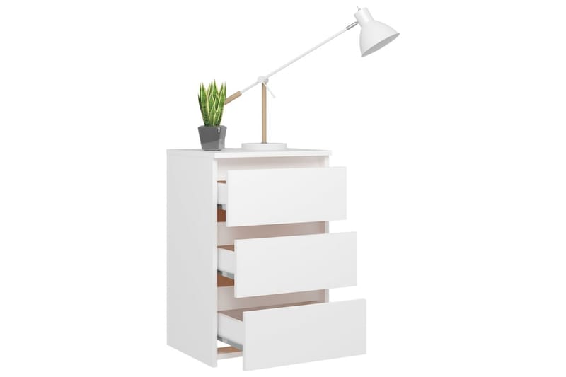 Sängbord 2 st vit 40x35x62,5 cm spånskiva - Vit - Möbler - Bord & matgrupper - Avlastningsbord - Sängbord & nattduksbord